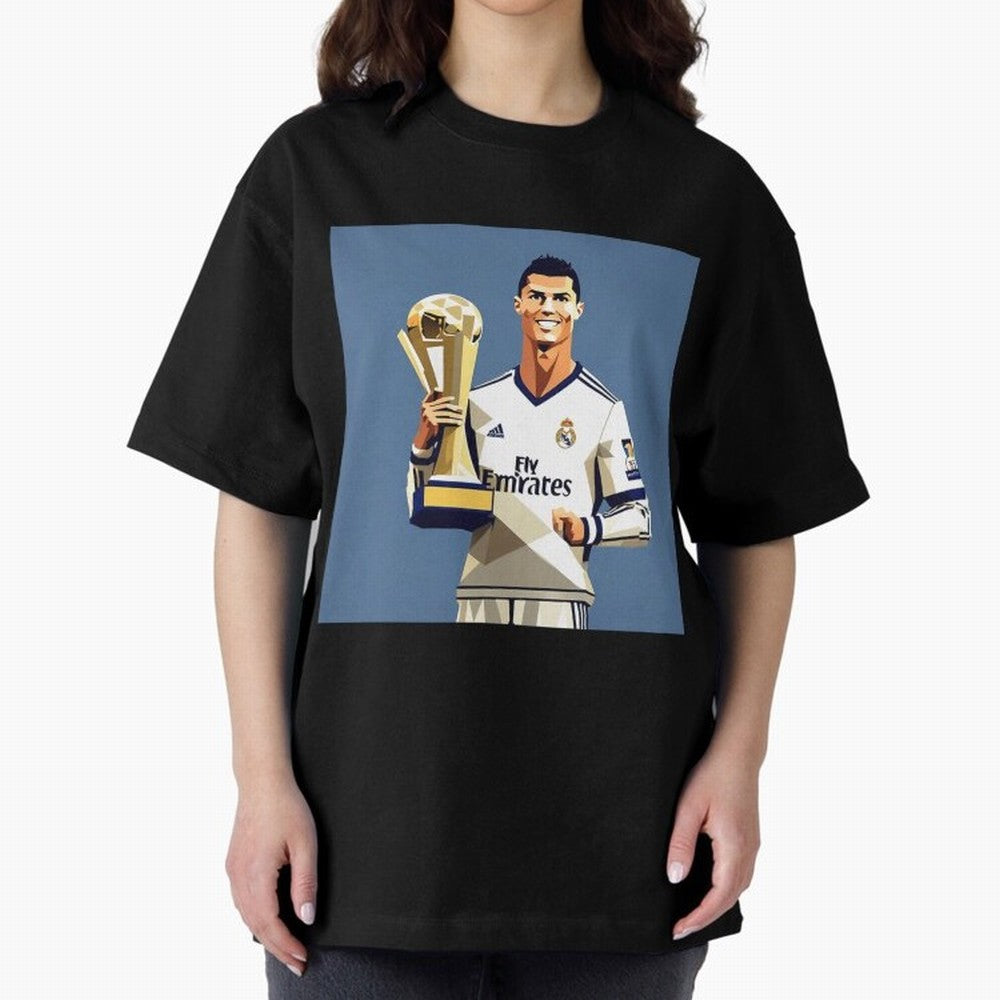 Cristiano Ronaldo Cr7 The Best Artwork Futbol Soccer Oversized T-Shirt Join Supporters Worldwide for FIFA World Cup 2026 Group Stage with Haaland, Brazil Energy, Goal Celebration Energy, Supporter Heritage, Football Icons and Worldwide Tournament