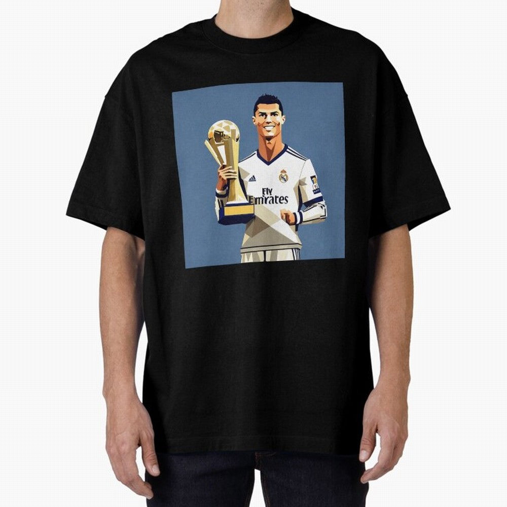 Cristiano Ronaldo Cr7 The Best Artwork Futbol Soccer Oversized T-Shirt Join Supporters Worldwide for FIFA World Cup 2026 Group Stage with Haaland, Brazil Energy, Goal Celebration Energy, Supporter Heritage, Football Icons and Worldwide Tournament