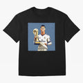Cristiano Ronaldo Cr7 The Best Artwork Futbol Soccer Oversized T-Shirt Join Supporters Worldwide for FIFA World Cup 2026 Group Stage with Haaland, Brazil Energy, Goal Celebration Energy, Supporter Heritage, Football Icons and Worldwide Tournament