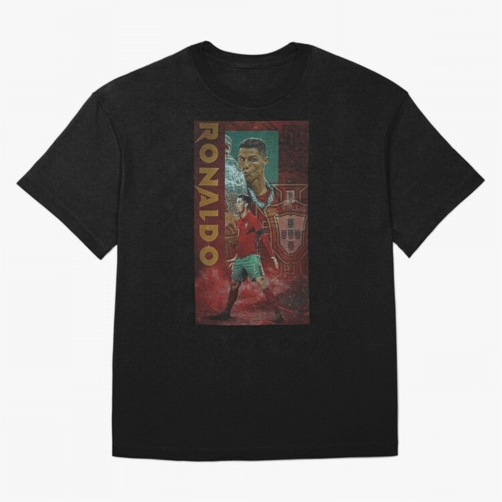 Cristiano Ronaldo Oversized T-Shirt Honor the FIFA World Cup 2026 Journey through Haaland and Mbappe Highlights, Brazil, Portugal and Argentina Pride, Vintage Soccer Flavor, Modern Football Stars, National Flags and Final Night Emotion; Great for