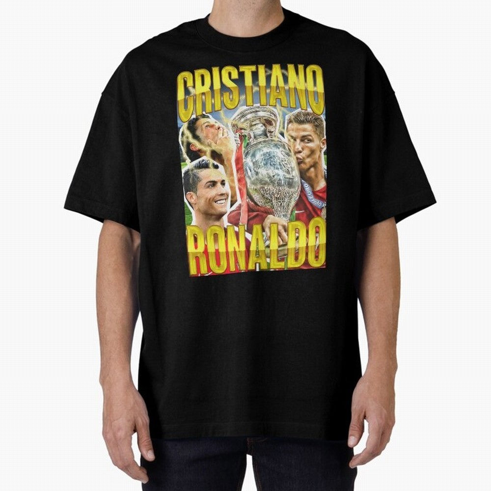 Cristiano Ronaldo Cr7 Siuuu El Bicho Oversized T-Shirt Spotlight the FIFA World Cup 2026 Group Stage Journey through Messi, Neymar and Mbappe Highlights, France Pride, Worldwide Fan Energy, Dramatic Goals, Stadium Lights and Championship