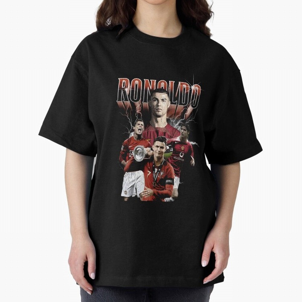 Cr7 footballer portuguese Oversized T-Shirt Showcase FIFA World Cup 2026 Group Stage Built around CR7 and Messi, Spain Energy, Goal Celebration Energy, Supporter Heritage, Football Icons and Worldwide Tournament Joy; Created for Match Day Parties,