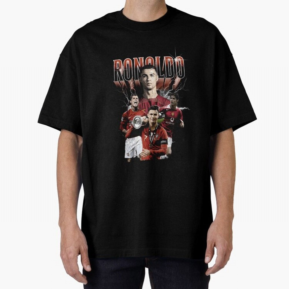Cr7 footballer portuguese Oversized T-Shirt Showcase FIFA World Cup 2026 Group Stage Built around CR7 and Messi, Spain Energy, Goal Celebration Energy, Supporter Heritage, Football Icons and Worldwide Tournament Joy; Created for Match Day Parties,