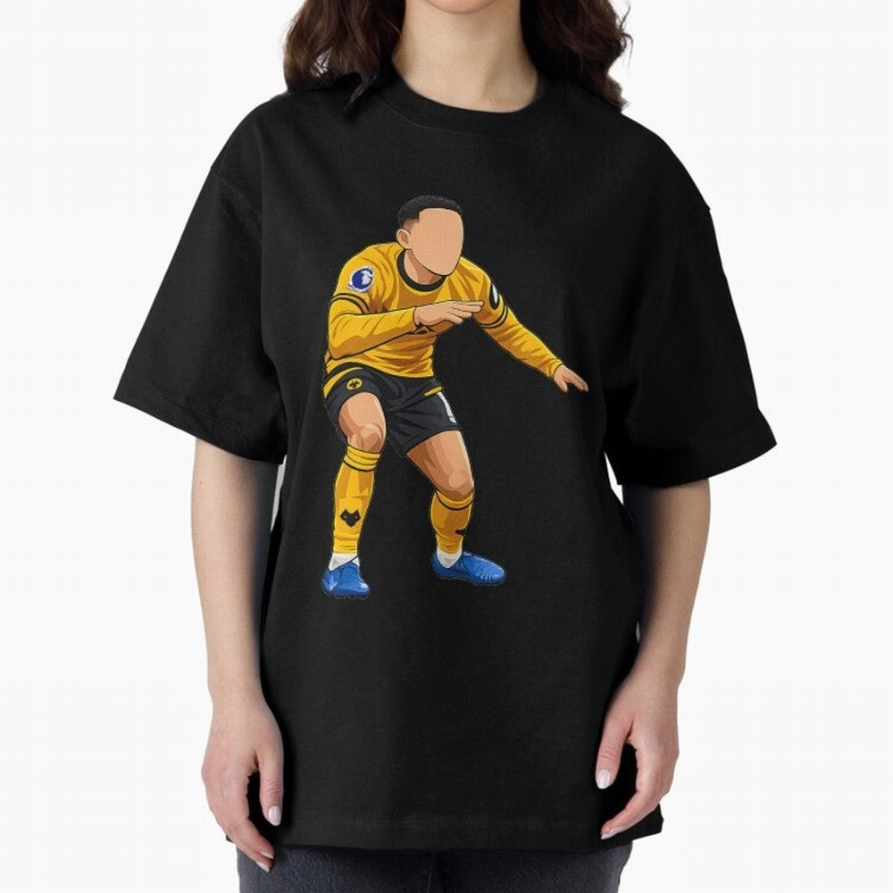 Matheus Cunha Goal Celebration Dance Oversized T-Shirt Capture Stadium Memories from Match Day Hype around FIFA World Cup 2026 USA Canada Mexico, Cristiano Ronaldo, Haaland and CR7, Argentina and Brazil, Football Festival Excitement, Trophy