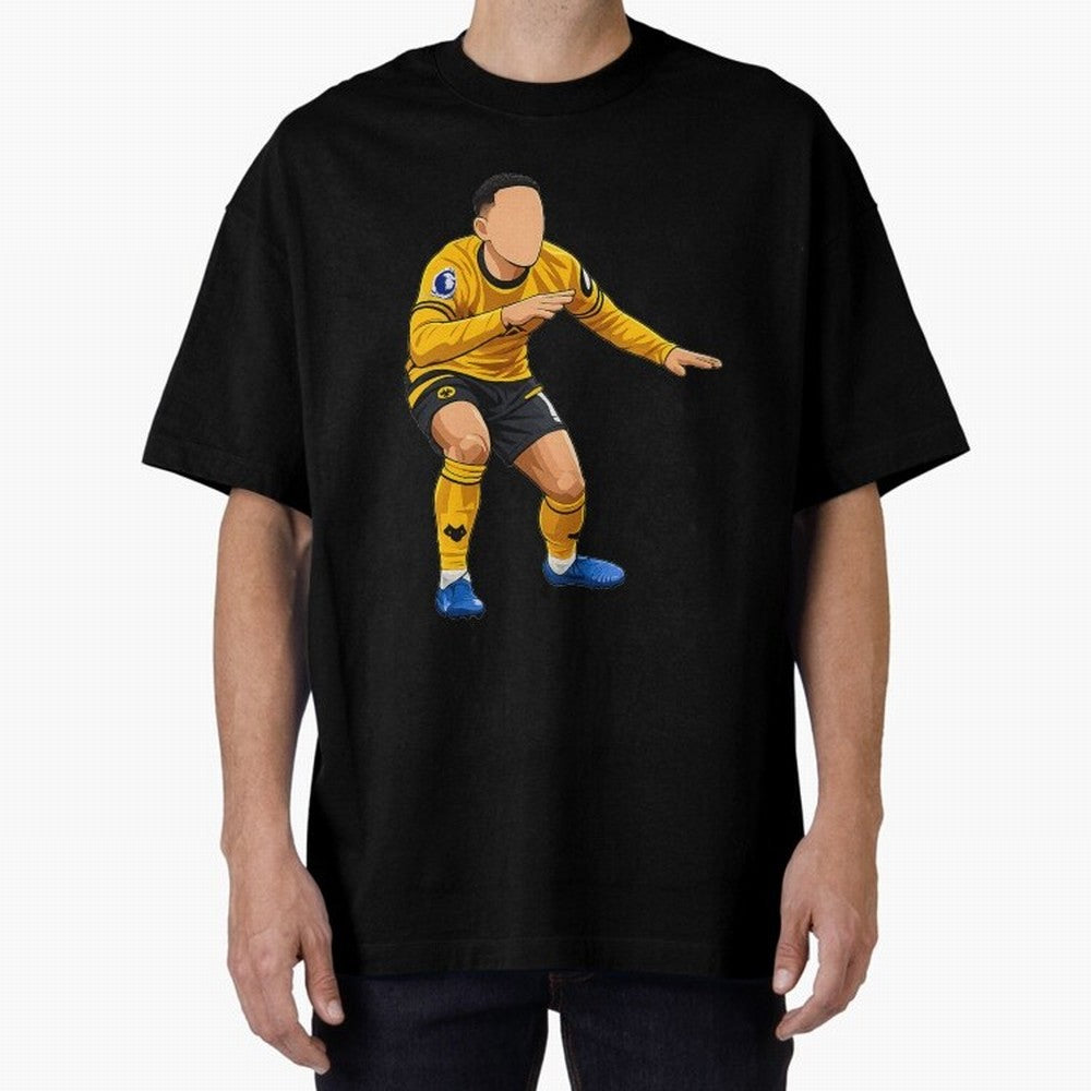 Matheus Cunha Goal Celebration Dance Oversized T-Shirt Capture Stadium Memories from Match Day Hype around FIFA World Cup 2026 USA Canada Mexico, Cristiano Ronaldo, Haaland and CR7, Argentina and Brazil, Football Festival Excitement, Trophy