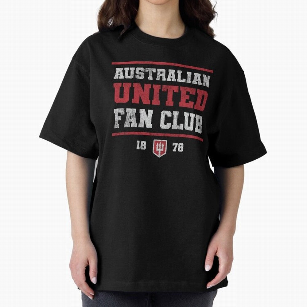 Australian United Fan Club Oversized T-Shirt Celebrate Global Passion for Match Day Hype around FIFA World Cup 2026 Group Stage, CR7, England, Championship Spirit, Famous Goals, Roaring Crowds and International Football Unity; Created for Match Day