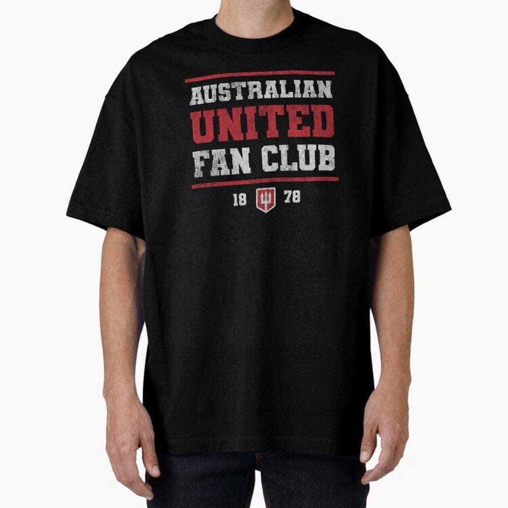 Australian United Fan Club Oversized T-Shirt Celebrate Global Passion for Match Day Hype around FIFA World Cup 2026 Group Stage, CR7, England, Championship Spirit, Famous Goals, Roaring Crowds and International Football Unity; Created for Match Day