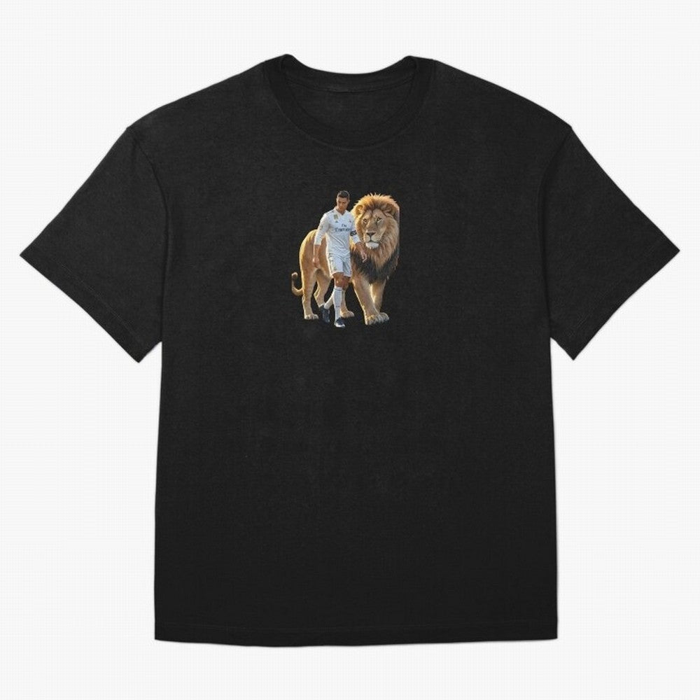 Christiano Ronaldo lion Oversized T-Shirt Bring World Football Passion into FIFA World Cup 2026 USA Canada Mexico for Fans of Haaland and England, Bringing Global Supporter Spirit, Legendary Goals, National Colors and Tournament Celebration; Ideal