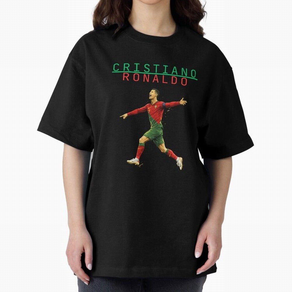 Ronaldo Oversized T-Shirt Celebrate Unforgettable Nights in FIFA World Cup 2026 Spirit, Celebrating England, Haaland, Game Day Rituals, Football Legends, Country Pride and the Road to the Final; Great for Watch Parties, Sports Bars, Family Nights,