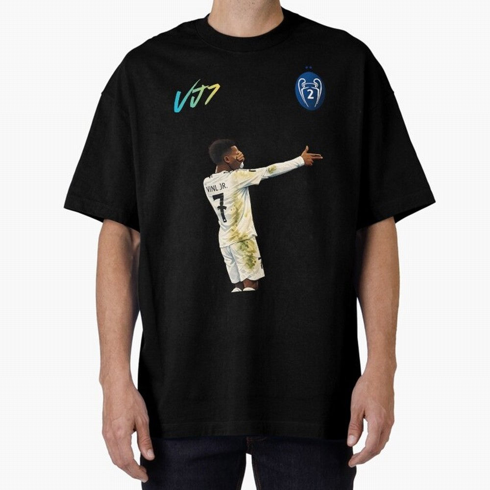 Vini Jr Oversized T-Shirt Keep the Legacy of the FIFA World Cup 2026 USA Canada Mexico Journey through Neymar, Haaland and Cristiano Ronaldo Highlights, Netherlands Pride, Championship Spirit, Famous Goals, Roaring Crowds and International Football