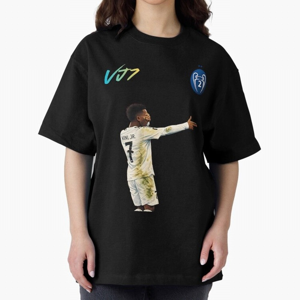 Vini Jr Oversized T-Shirt Keep the Legacy of the FIFA World Cup 2026 USA Canada Mexico Journey through Neymar, Haaland and Cristiano Ronaldo Highlights, Netherlands Pride, Championship Spirit, Famous Goals, Roaring Crowds and International Football
