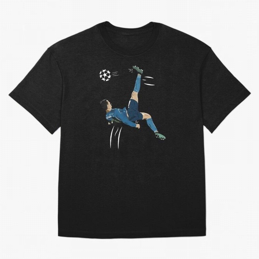 Cristiano Ronaldo Bicycle Kick Oversized T-Shirt Carry FIFA World Cup 2026 USA Canada Mexico Filled with Cristiano Ronaldo, Germany Energy, Tournament Hype, Historic Matchups, Family Viewing Parties and Global Sports Pride; Made for Collectors Who