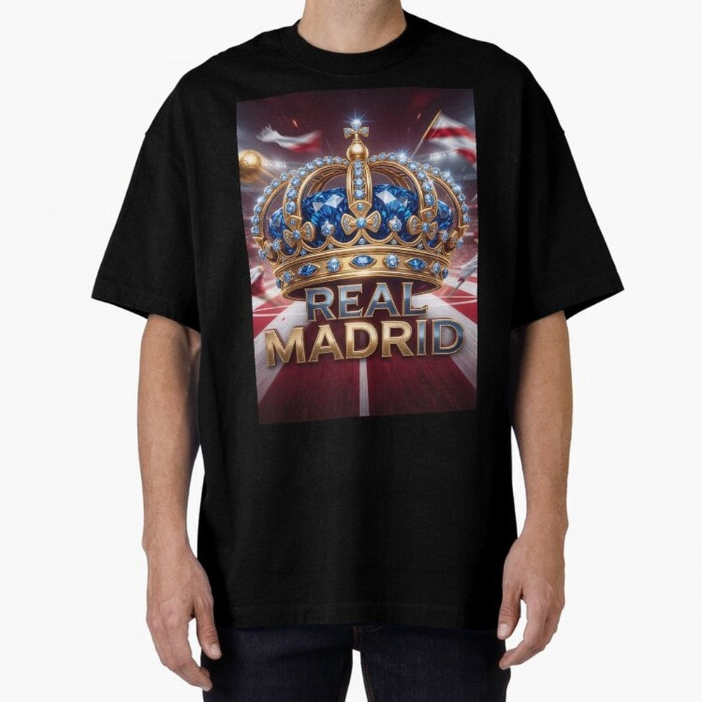 The Diamond of Real Madrid Oversized T-Shirt Back Your Heroes with FIFA World Cup 2026 Filled with Neymar, Argentina, France and Brazil Energy, Stadium Chants, National Pride, Trophy Dreams and Unforgettable Football Memories; Perfect for People