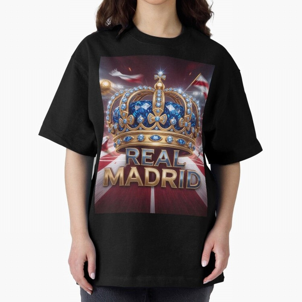 The Diamond of Real Madrid Oversized T-Shirt Back Your Heroes with FIFA World Cup 2026 Filled with Neymar, Argentina, France and Brazil Energy, Stadium Chants, National Pride, Trophy Dreams and Unforgettable Football Memories; Perfect for People