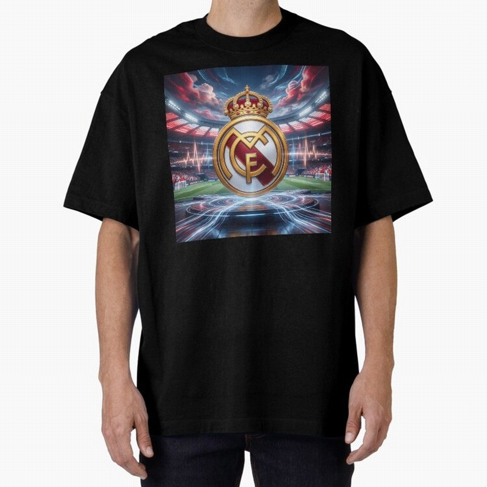 Los Campeones del Bernab¨¦u Oversized T-Shirt Feel the Trophy Chase of Match Day Hype around FIFA World Cup 2026 USA Canada Mexico, Neymar, Haaland and Cristiano Ronaldo, Argentina, Champion Mindset, Group Stage Buzz, Knockout Tension and