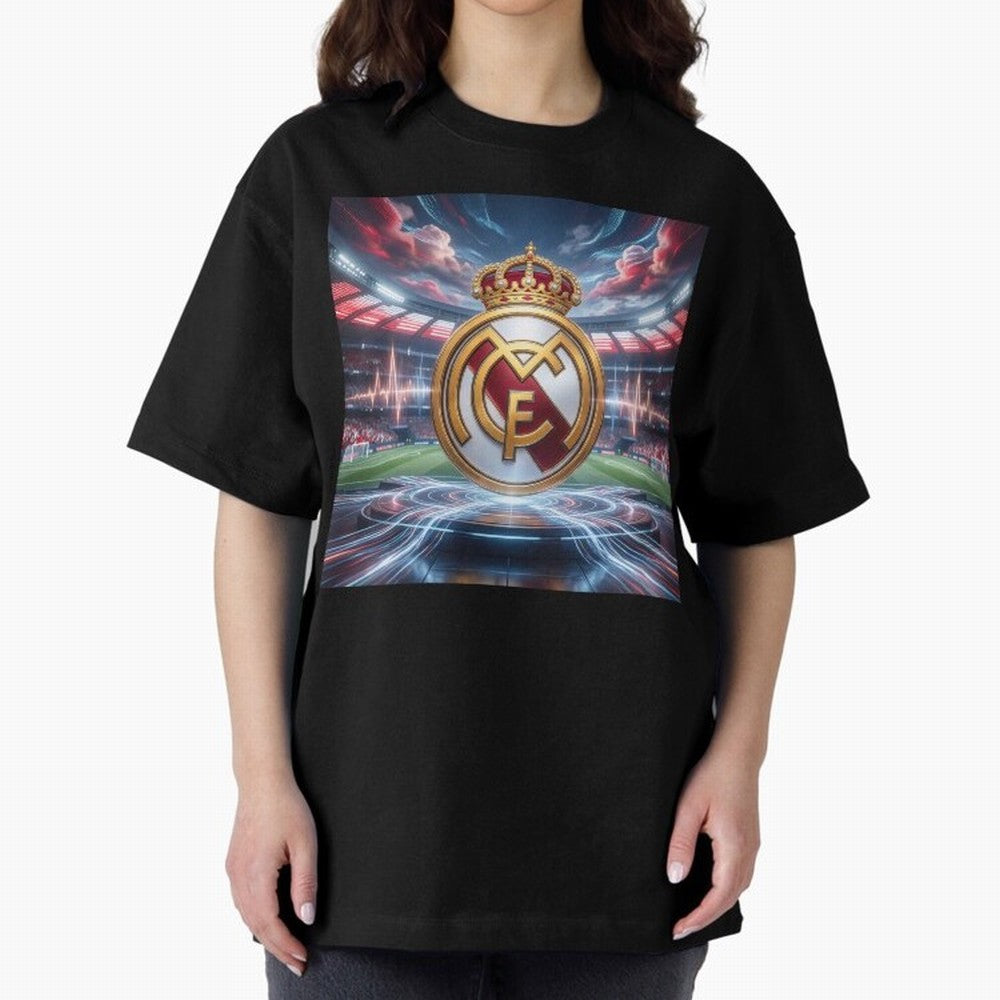 Los Campeones del Bernab¨¦u Oversized T-Shirt Feel the Trophy Chase of Match Day Hype around FIFA World Cup 2026 USA Canada Mexico, Neymar, Haaland and Cristiano Ronaldo, Argentina, Champion Mindset, Group Stage Buzz, Knockout Tension and
