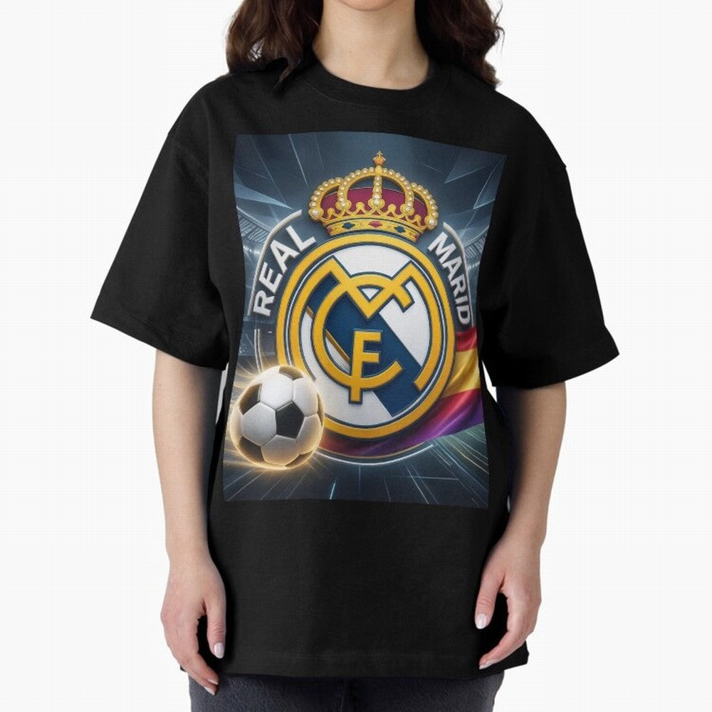 Pelot¨®n Real Madrid Oversized T-Shirt Show Your Stadium Side during the FIFA World Cup 2026 Journey through Mbappe Highlights, Spain Pride, Football Passion, Legendary Performances, Festival Vibes and Supporter Community; Ideal for Football Dads,