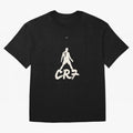Cristiano Ronaldo CR7 Minimalist Silhouette Football Art Oversized T-Shirt Stand with FIFA World Cup 2026 USA Canada Mexico for Fans of Haaland and Mbappe and England, France and Netherlands, Bringing Classic Soccer Heritage, Championship Pressure,