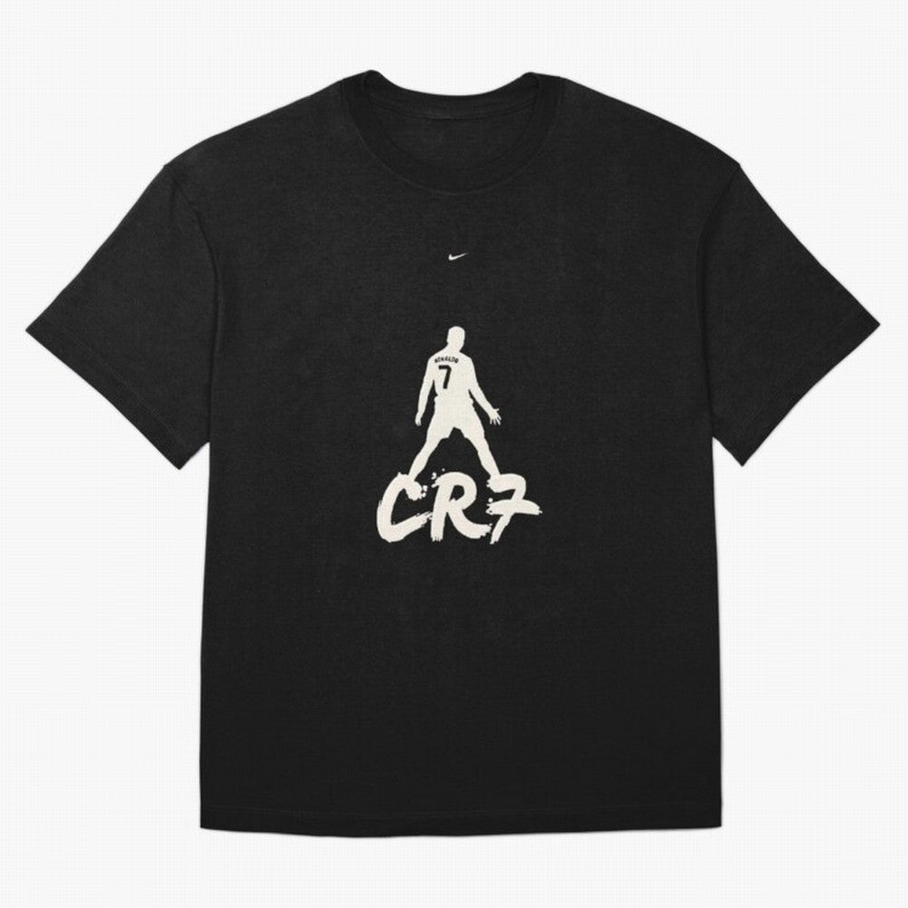 Cristiano Ronaldo CR7 Minimalist Silhouette Football Art Oversized T-Shirt Stand with FIFA World Cup 2026 USA Canada Mexico for Fans of Haaland and Mbappe and England, France and Netherlands, Bringing Classic Soccer Heritage, Championship Pressure,