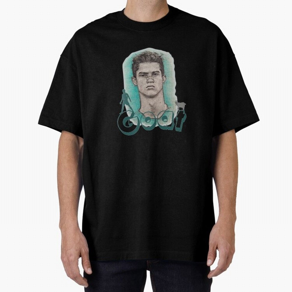 Cristiano Ronaldo - The Goat Oversized T-Shirt Elevate Global Football Passion for FIFA World Cup 2026, Featuring Cristiano Ronaldo, Haaland and CR7, Brazil, Portugal and Argentina, Supporter Pride, Iconic Celebrations, Legendary Names and Global