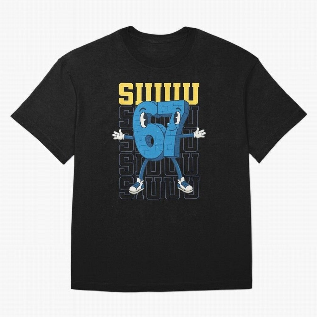 Funny Siuuu 67 Six Seven Soccer Shirt Oversized T-Shirt Feel the Trophy Chase of FIFA World Cup 2026 Group Stage for Fans of Messi and Spain and Netherlands, Bringing Soccer Culture, Superstar Moments, National Team Dreams and Competitive Fire;