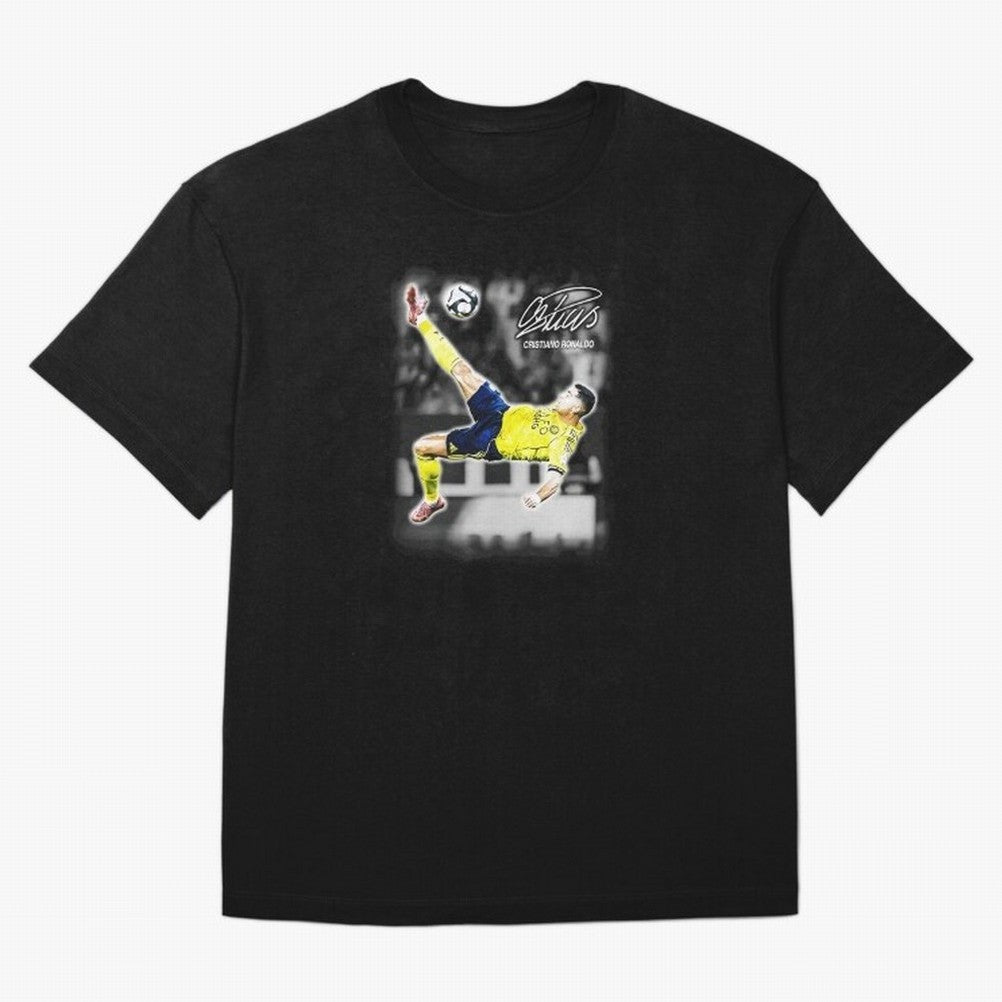 Cristiano Ronaldo Bicycle Kick Oversized T-Shirt Fuel Your Fan Pride for FIFA World Cup 2026 USA Canada Mexico Driven by Messi and Cristiano Ronaldo, France Energy, Goal Celebration Energy, Supporter Heritage, Football Icons and Worldwide