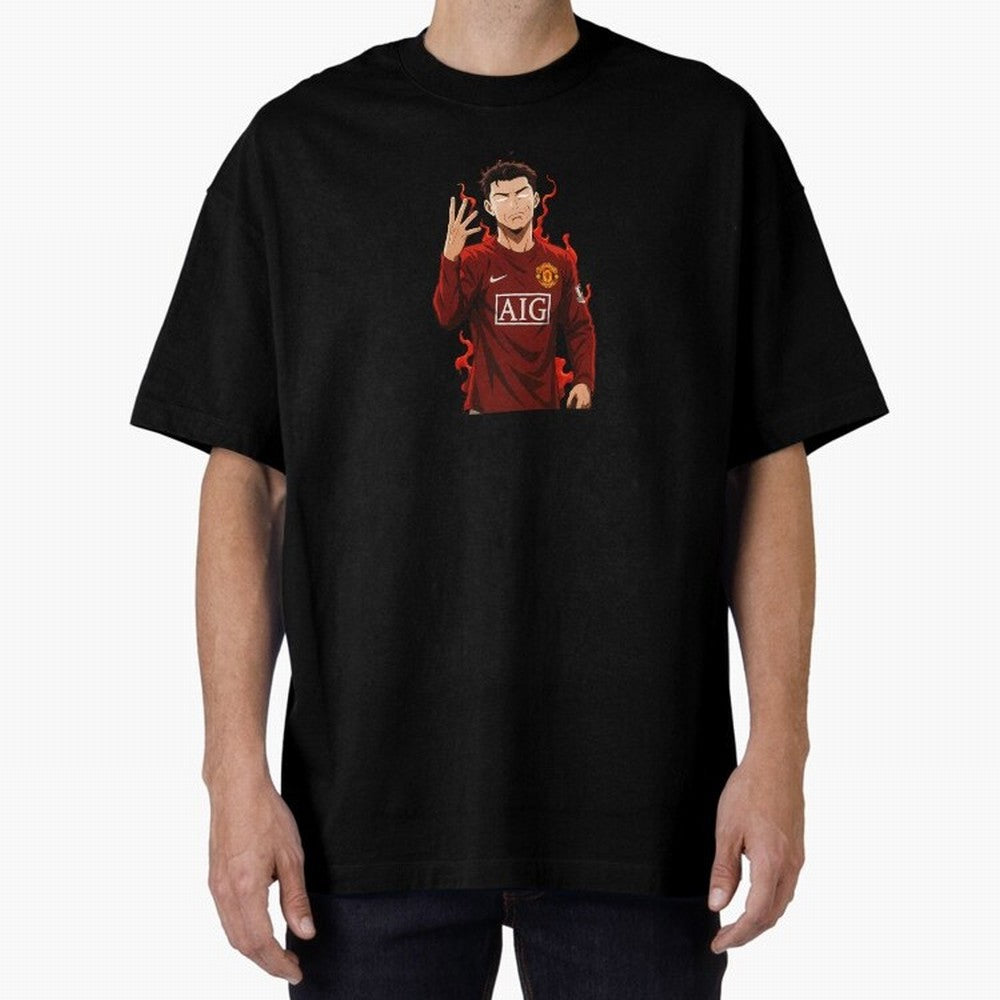 Cristiano Ronaldo Anime Art Blue Lock Inspired Football Legend Oversized T-Shirt Experience the Global Stage of FIFA World Cup 2026 for Fans of Messi and Cristiano Ronaldo and France, Bringing Supporter Pride, Iconic Celebrations, Legendary Names