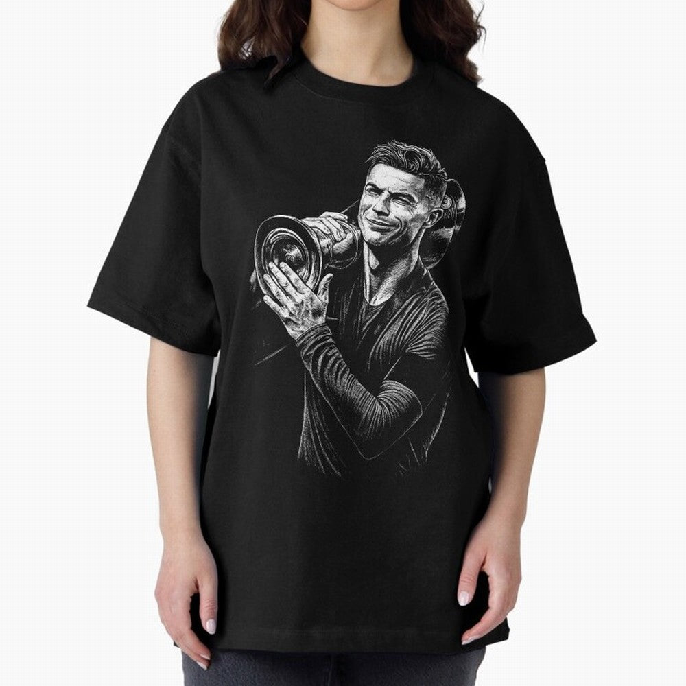 Cristiano Ronaldo Nations League Cup Oversized T-Shirt Carry National Pride through Global Football Passion for FIFA World Cup 2026, Filled with Messi, CR7 and Mbappe, Argentina and Brazil, Stadium Chants, National Pride, Trophy Dreams and