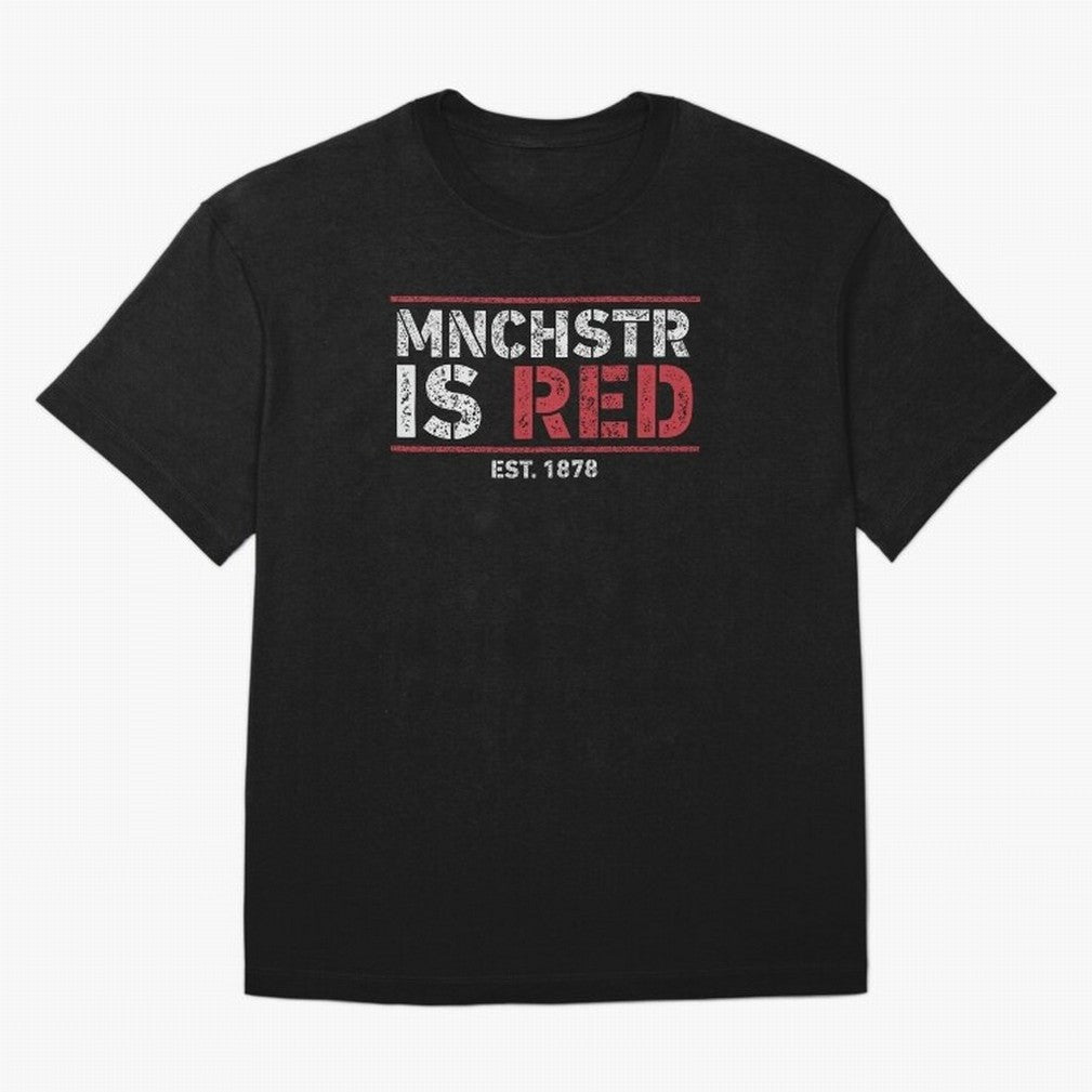 Manchester Is Red Oversized T-Shirt Cheer through Every Moment of Global Football Passion for FIFA World Cup 2026, Celebrating Neymar, Haaland and Cristiano Ronaldo, England and Germany, Global Supporter Spirit, Legendary Goals, National Colors and