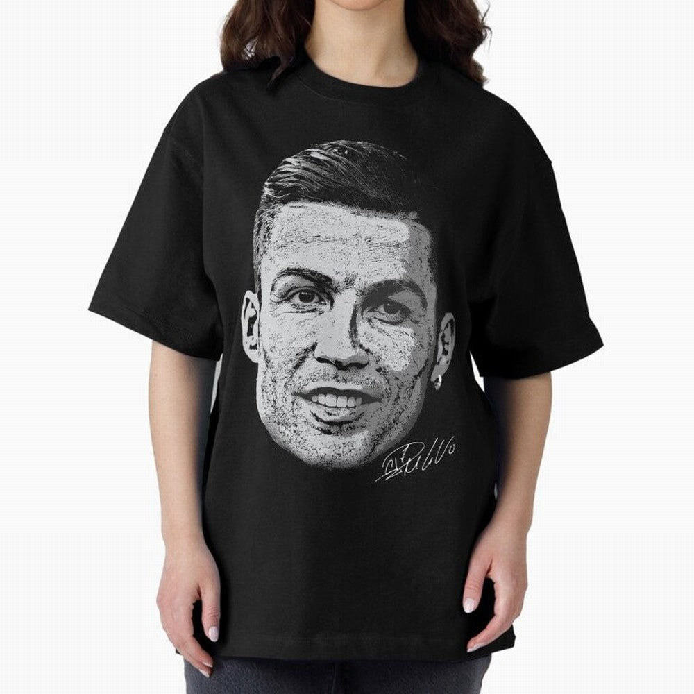 Cristiano Ronaldo Signed Oversized T-Shirt Embrace FIFA World Cup 2026 Group Stage for Fans of Messi and Cristiano Ronaldo and Brazil, Portugal and Argentina, Bringing Stadium Memories, Football Loyalty, International Chants and Championship