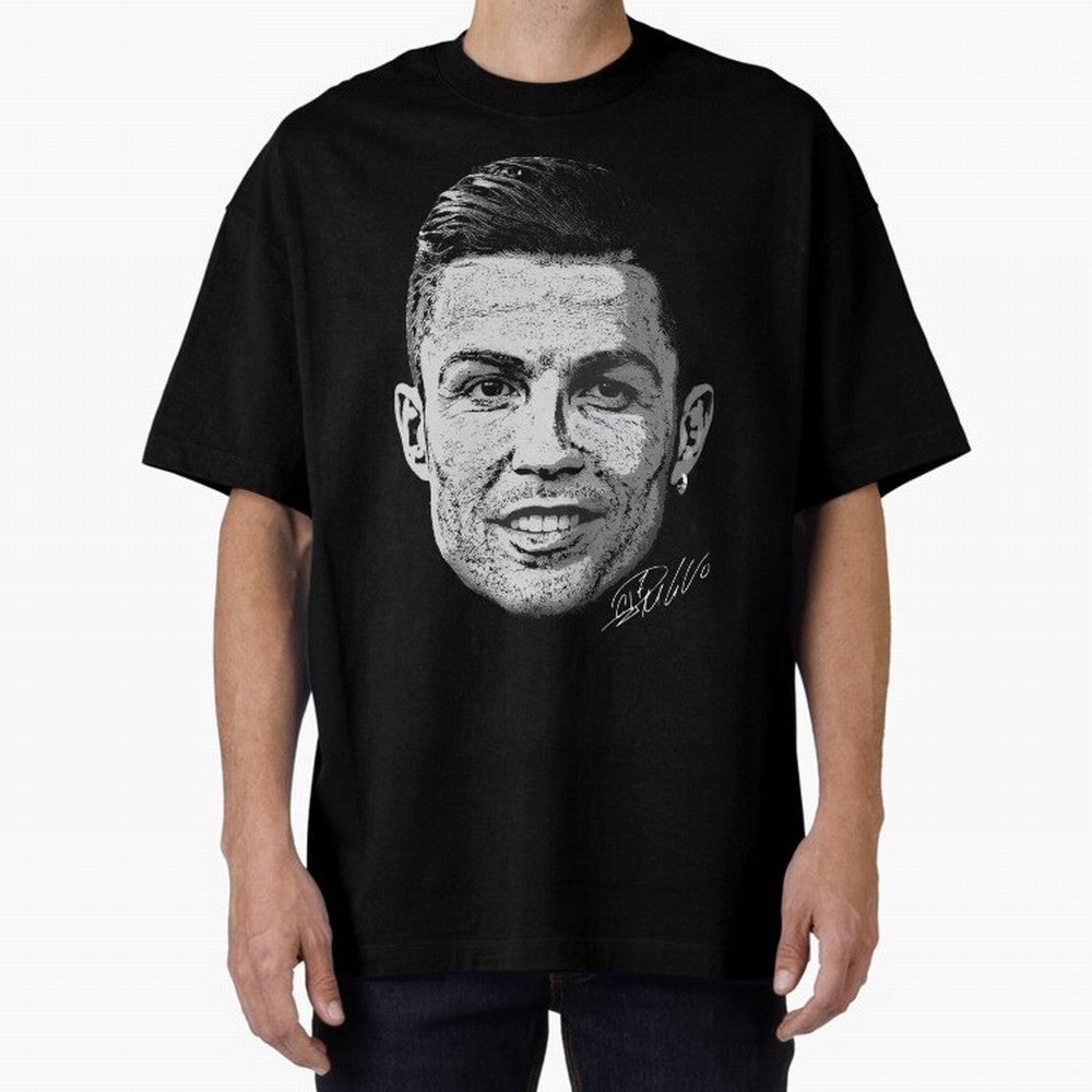 Cristiano Ronaldo Signed Oversized T-Shirt Embrace FIFA World Cup 2026 Group Stage for Fans of Messi and Cristiano Ronaldo and Brazil, Portugal and Argentina, Bringing Stadium Memories, Football Loyalty, International Chants and Championship