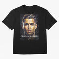 Cristiano Ronaldo Geometric Low Poly Soccer Legend Oversized T-Shirt Relive Legendary Nights from Match Day Hype around FIFA World Cup 2026 Group Stage, Neymar, Argentina, France and Brazil, Fan Favorite Moments, National Team Passion, Big Match