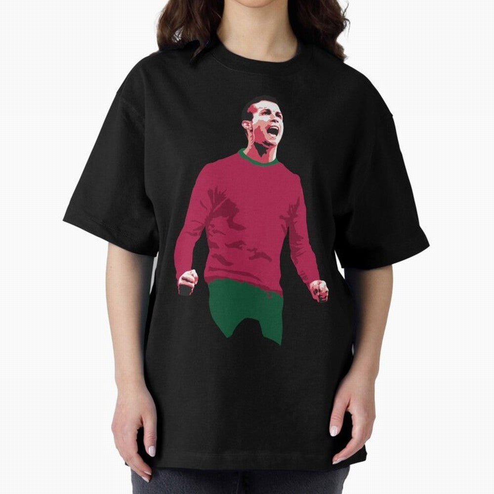 Ronaldo Oversized T-Shirt Follow the Final Road of FIFA World Cup 2026 Group Stage for Fans of Haaland and Mbappe and Argentina and Brazil, Bringing Stadium Chants, National Pride, Trophy Dreams and Unforgettable Football Memories; Perfect for