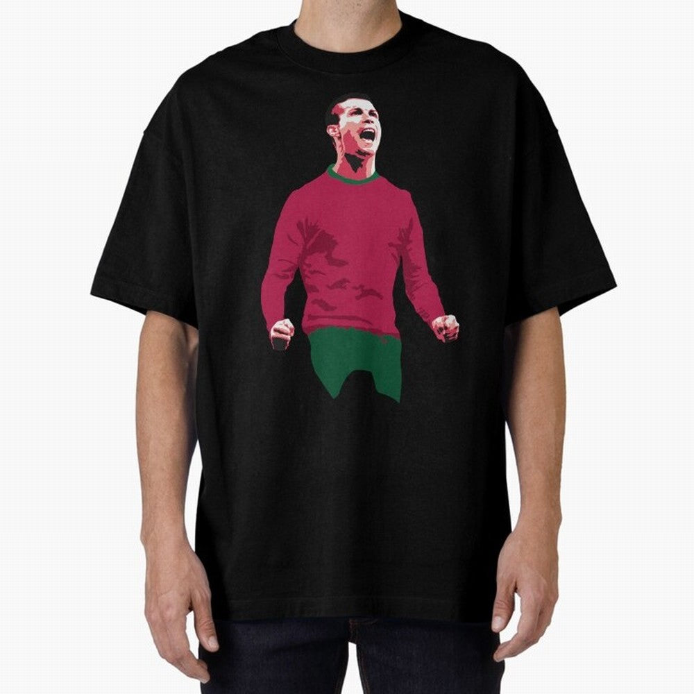 Ronaldo Oversized T-Shirt Follow the Final Road of FIFA World Cup 2026 Group Stage for Fans of Haaland and Mbappe and Argentina and Brazil, Bringing Stadium Chants, National Pride, Trophy Dreams and Unforgettable Football Memories; Perfect for