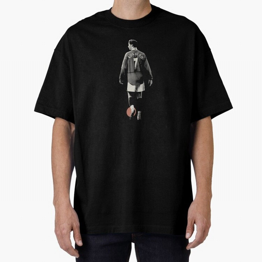 Cristiano Ronaldo CR7 Minimalist Oversized T-Shirt Celebrate the Stars of the FIFA World Cup 2026 Journey through CR7 and Messi Highlights, Netherlands Pride, Championship Spirit, Famous Goals, Roaring Crowds and International Football Unity; Great