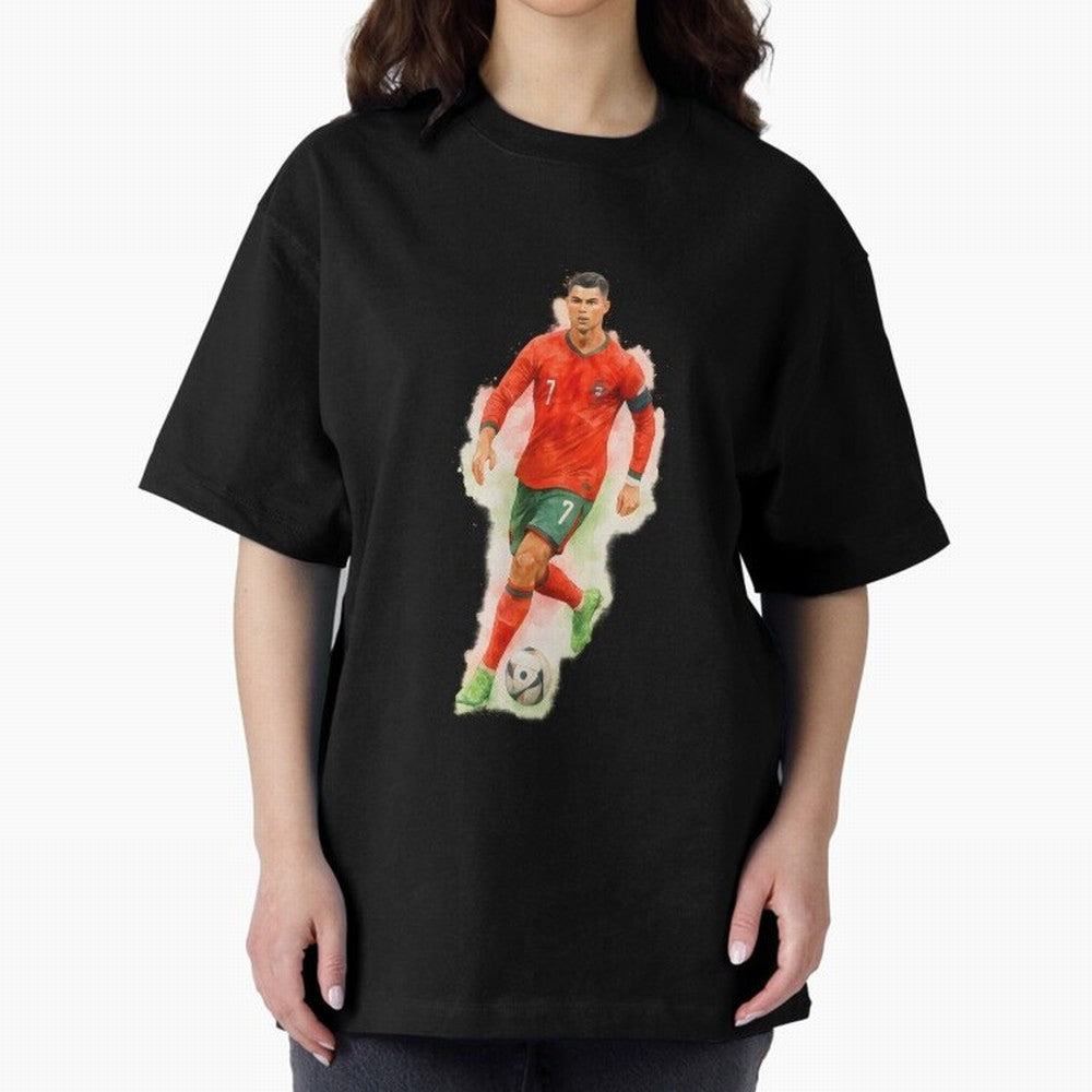 CR7 Cristiano Ronaldo a powerful moment artwork Oversized T-Shirt Experience FIFA World Cup 2026 Group Stage Spirit, Made for Argentina and Brazil, Cristiano Ronaldo, Haaland and CR7, Football History, Final Match Energy, Crowd Noise and Once in a