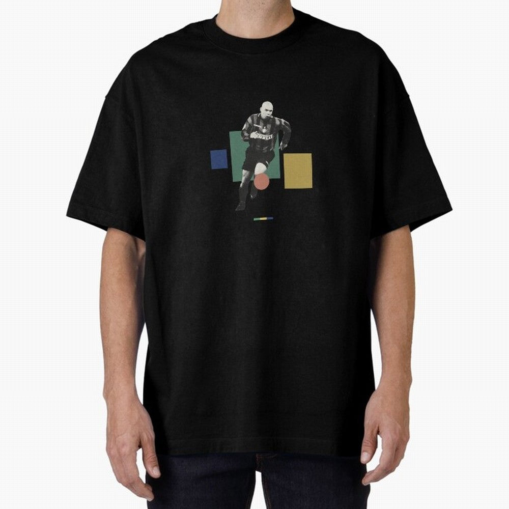 Ronaldo Nazario R9 Oversized T-Shirt Feel International Energy from FIFA World Cup 2026 USA Canada Mexico for Fans of Mbappe and Argentina, France and Brazil, Bringing Goal Celebration Energy, Supporter Heritage, Football Icons and Worldwide