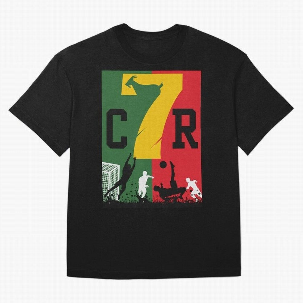 Portugal The Goat CR 7 World Cup 2026 Oversized T-Shirt Feel FIFA World Cup 2026 Group Stage Highlighting Haaland, Spain and Netherlands Energy, Game Day Rituals, Football Legends, Country Pride and the Road to the Final; Great for Watch Parties,