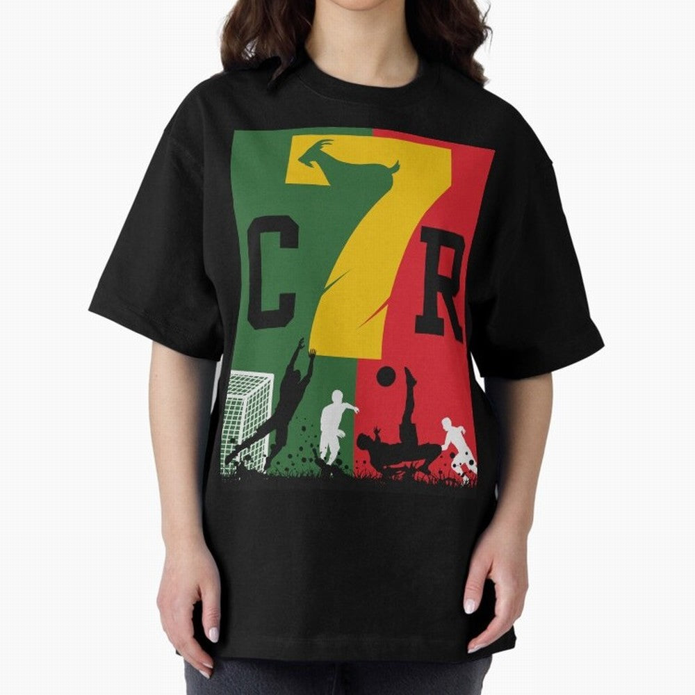 Portugal The Goat CR 7 World Cup 2026 Oversized T-Shirt Feel FIFA World Cup 2026 Group Stage Highlighting Haaland, Spain and Netherlands Energy, Game Day Rituals, Football Legends, Country Pride and the Road to the Final; Great for Watch Parties,