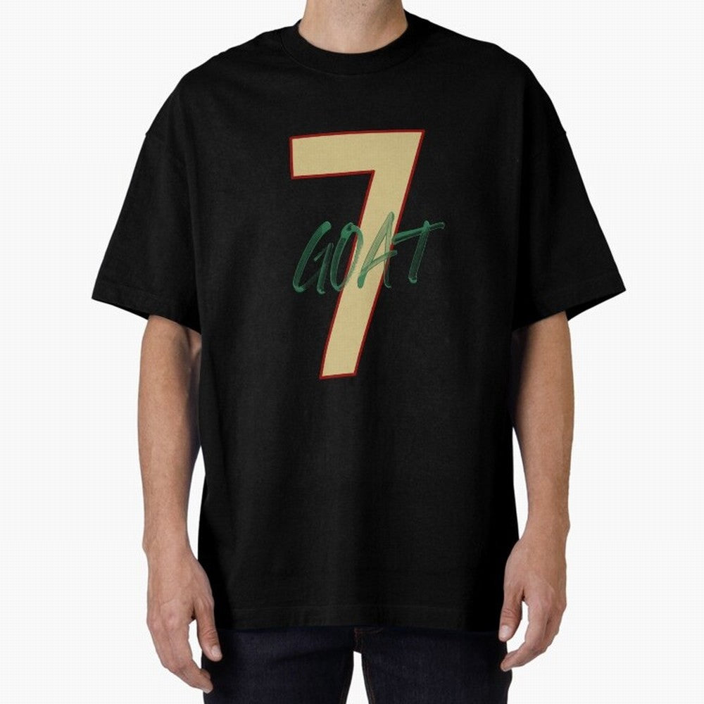 Cristiano Ronaldo 7 GOAT Football Legend Poster Art Oversized T-Shirt Stand with FIFA World Cup 2026 USA Canada Mexico for Fans of Haaland and Mbappe and England, France and Netherlands, Bringing Classic Soccer Heritage, Championship Pressure, Fan