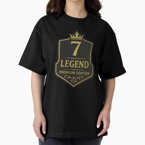 7Legend Football Inspired Number 7 T-Shirt Oversized T-Shirt Support Your Favorite Stars during Match Day Hype around FIFA World Cup 2026, Messi, CR7 and Mbappe, Argentina, Fan Favorite Moments, National Team Passion, Big Match Drama and Soccer