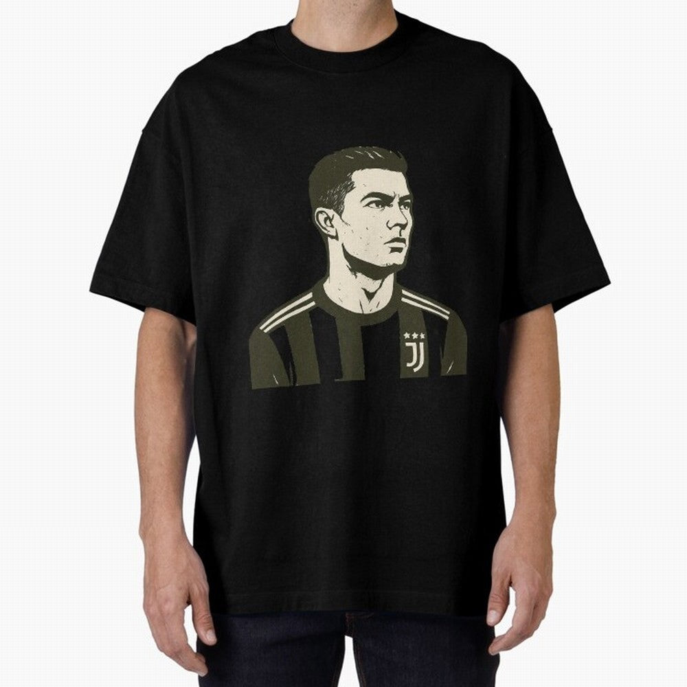 Cristiano Ronaldo Oversized T-Shirt Support the Legends of Global Football Passion for FIFA World Cup 2026 Group Stage, Centered on Cristiano Ronaldo, Haaland and CR7, England and Germany, Championship Spirit, Famous Goals, Roaring Crowds and