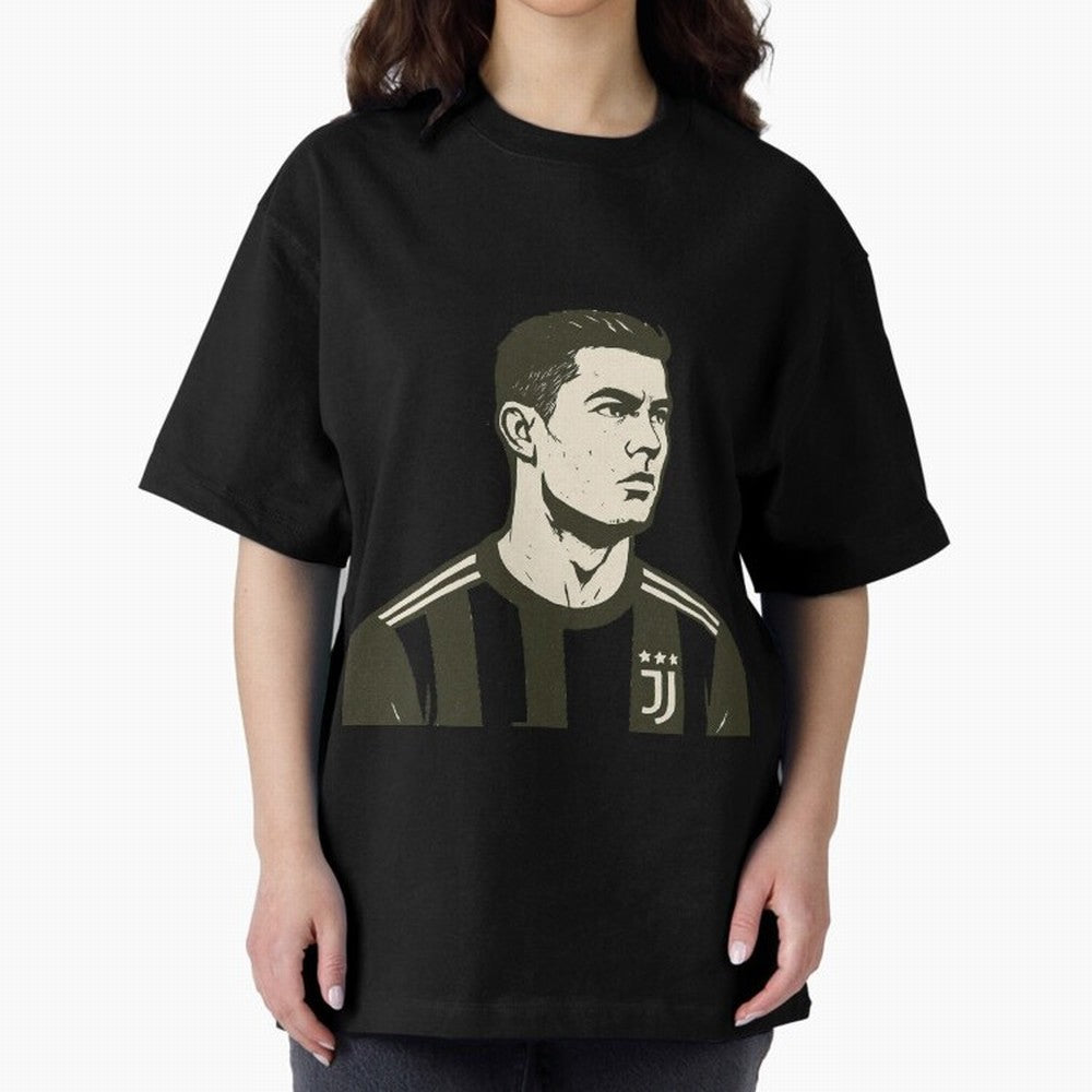 Cristiano Ronaldo Oversized T-Shirt Support the Legends of Global Football Passion for FIFA World Cup 2026 Group Stage, Centered on Cristiano Ronaldo, Haaland and CR7, England and Germany, Championship Spirit, Famous Goals, Roaring Crowds and