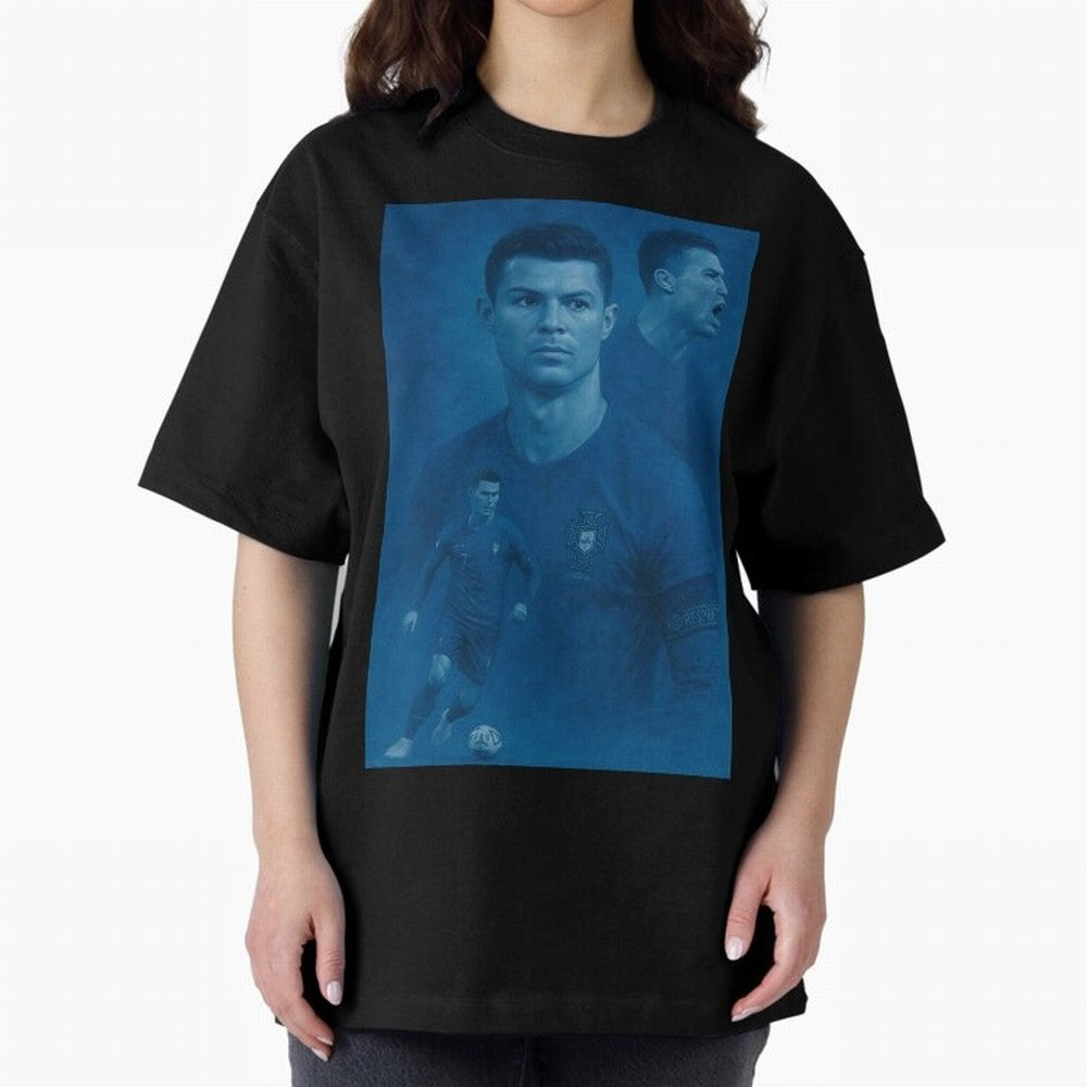 Blue Soccer Oversized T-Shirt Embrace Match Day Hype around FIFA World Cup 2026 Group Stage, Messi, Neymar and Mbappe, Portugal, Football History, Final Match Energy, Crowd Noise and Once in a Lifetime Moments; Perfect for Supporters Who Want Bold
