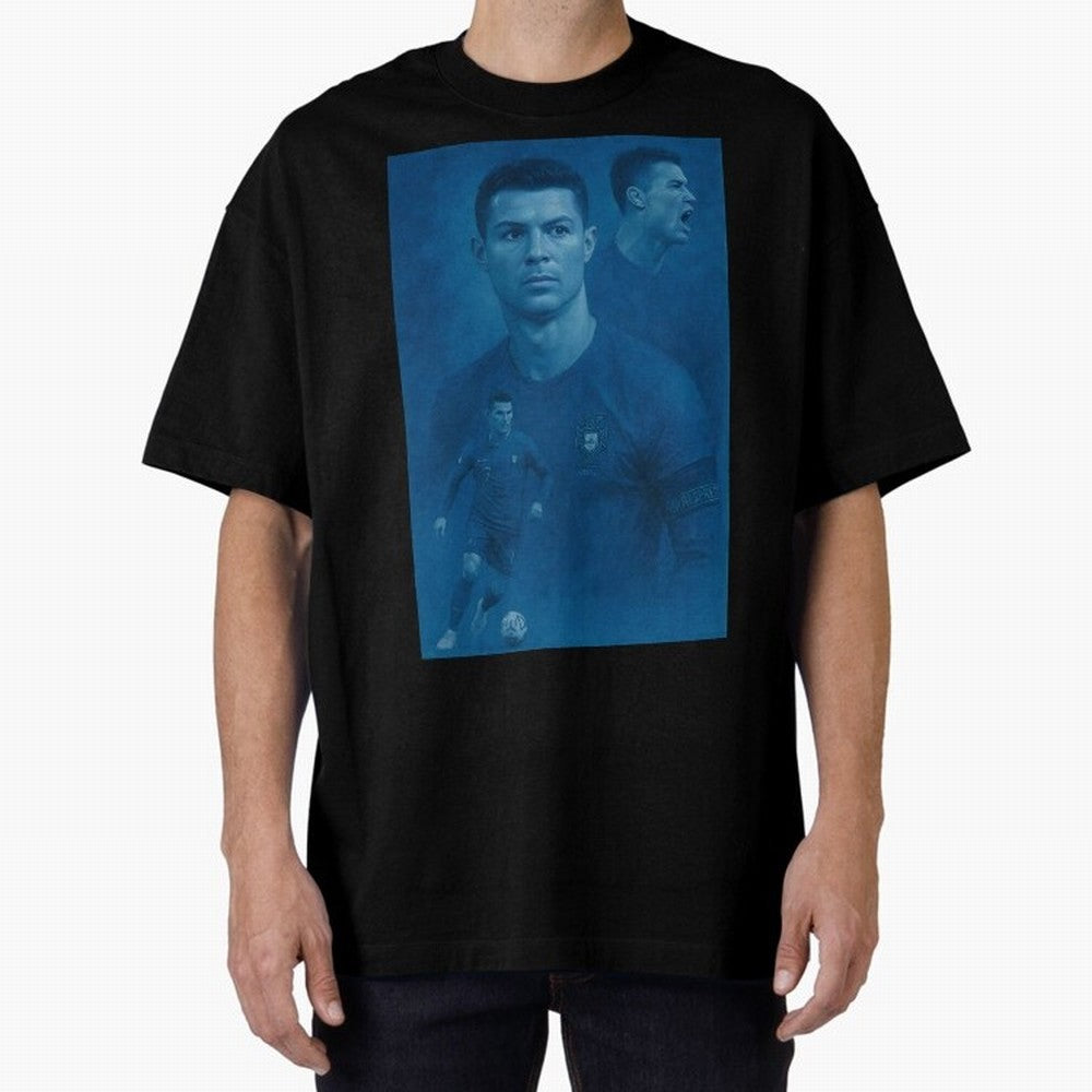 Blue Soccer Oversized T-Shirt Embrace Match Day Hype around FIFA World Cup 2026 Group Stage, Messi, Neymar and Mbappe, Portugal, Football History, Final Match Energy, Crowd Noise and Once in a Lifetime Moments; Perfect for Supporters Who Want Bold