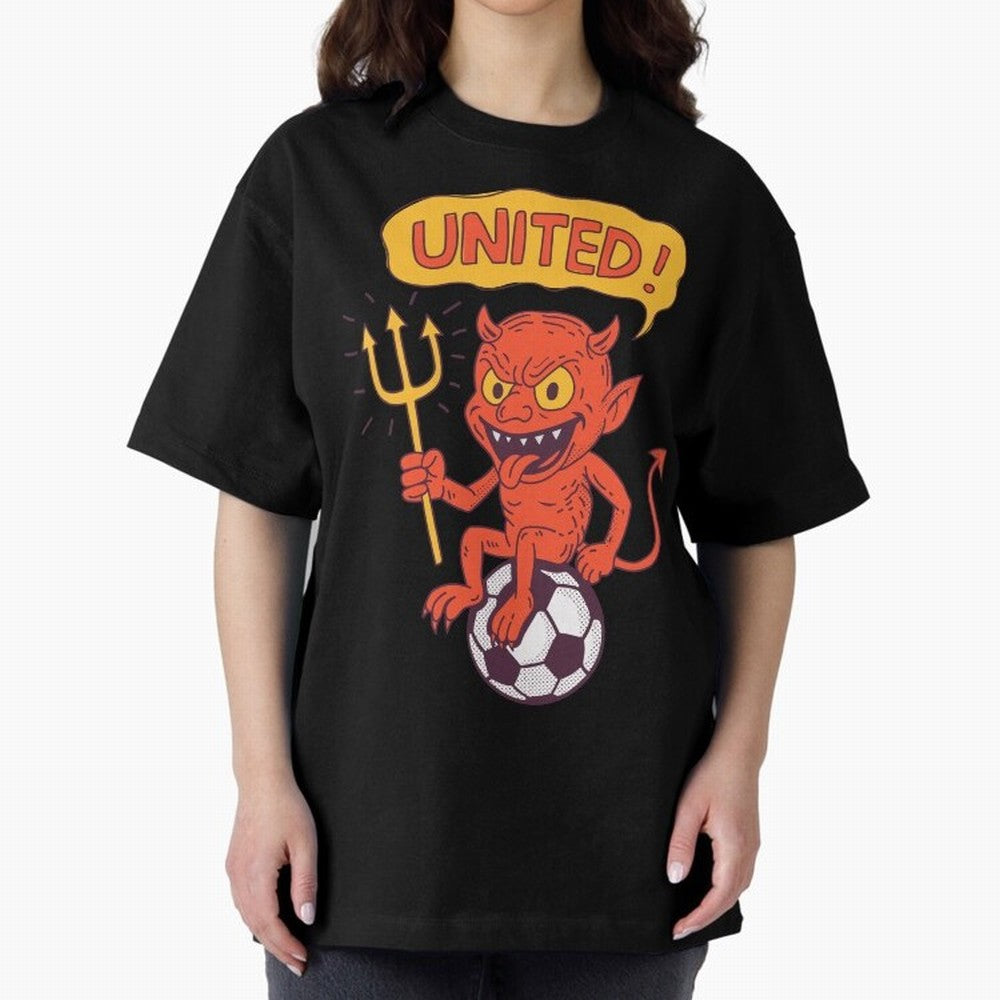 Manchester United The Red Devils Oversized T-Shirt Celebrate FIFA World Cup 2026 for Fans of Messi and England and Germany, Bringing Football Festival Excitement, Trophy Ambitions, Country Rivalries and Star Player Buzz; Perfect for Supporters Who