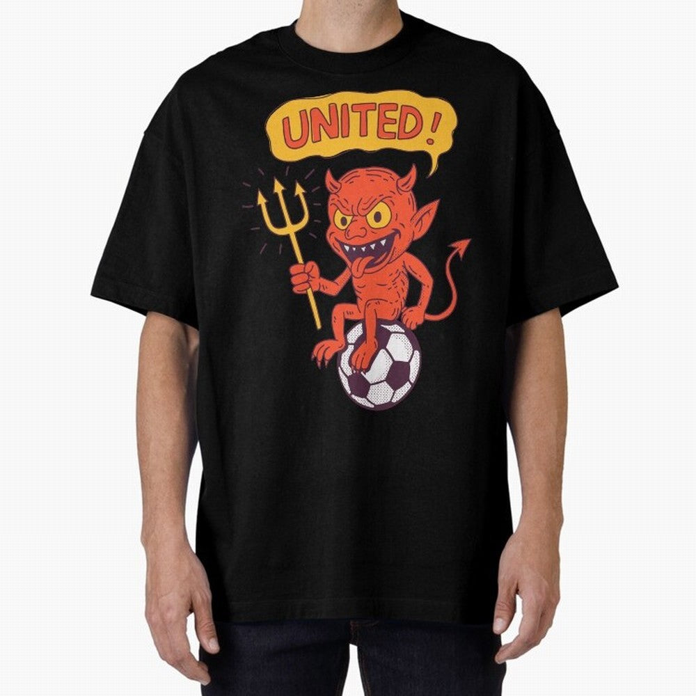 Manchester United The Red Devils Oversized T-Shirt Celebrate FIFA World Cup 2026 for Fans of Messi and England and Germany, Bringing Football Festival Excitement, Trophy Ambitions, Country Rivalries and Star Player Buzz; Perfect for Supporters Who