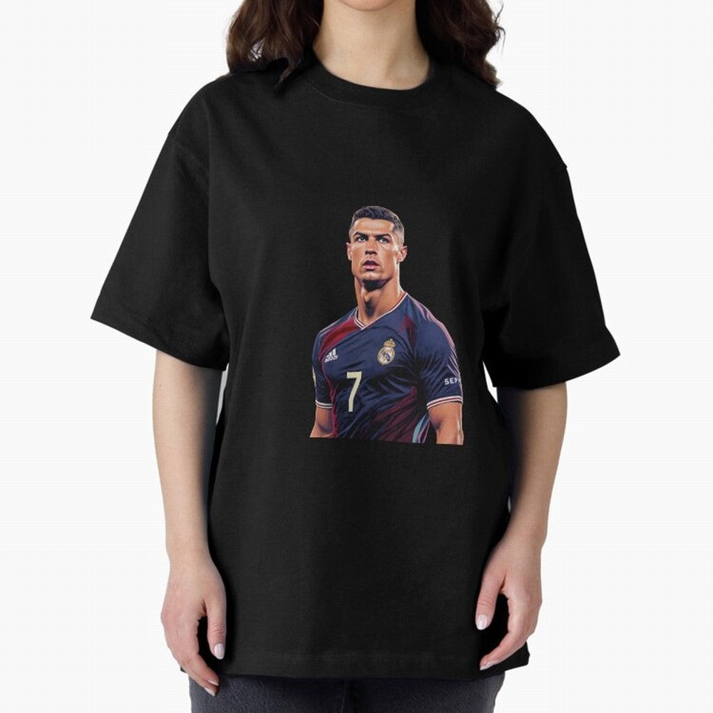 CR7 Siuuu Oversized T-Shirt Honor the Football Icons of Match Day Hype around FIFA World Cup 2026 Group Stage, Haaland and Mbappe, Argentina and Brazil, Vintage Soccer Flavor, Modern Football Stars, National Flags and Final Night Emotion; Great for