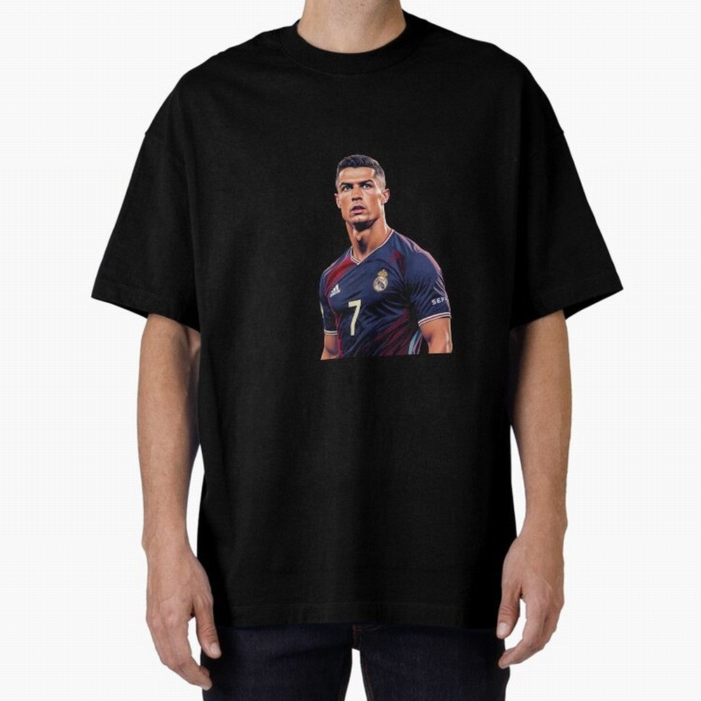 CR7 Siuuu Oversized T-Shirt Honor the Football Icons of Match Day Hype around FIFA World Cup 2026 Group Stage, Haaland and Mbappe, Argentina and Brazil, Vintage Soccer Flavor, Modern Football Stars, National Flags and Final Night Emotion; Great for