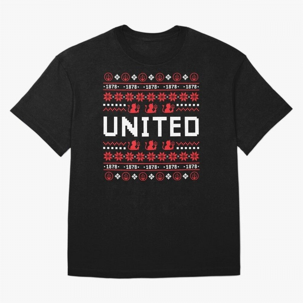 Manchester United Christmas Oversized T-Shirt Carry Match Day Hype around FIFA World Cup 2026 Group Stage, Mbappe and Neymar, Brazil, Portugal and Argentina, Tournament Hype, Historic Matchups, Family Viewing Parties and Global Sports Pride;
